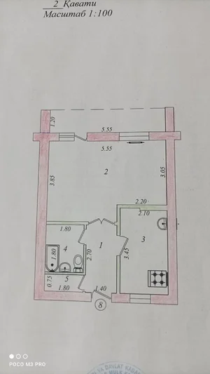 Фото 1 1-комн. квартира в Юнусабаде