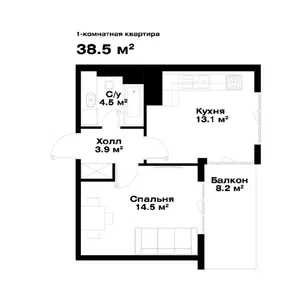 Фото 2 1-комн. квартира в Не указано