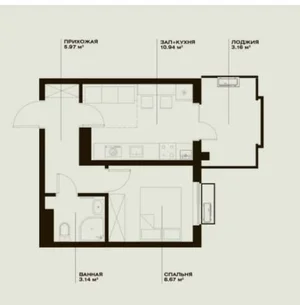 Фото 6 1-комн. квартира в O'z Makon