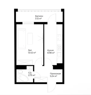 Фото 2 1-комн. квартира в Ассалом Сохил