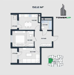 Фото 2 2-комн. квартира в Аэропорт