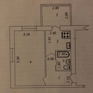 Фото 1 1-комн. квартира в Мирзо-Улугбек