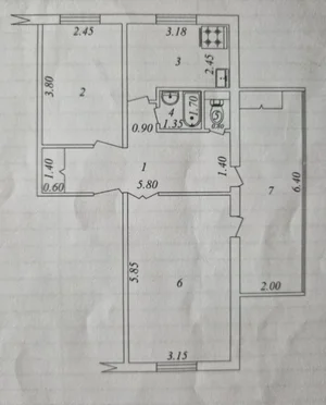 Фото 1 3-комн. квартира в Карасу-1