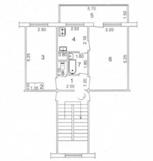 Фото 1 3-комн. квартира в ТТЗ Локомотив