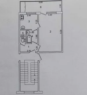 Фото 1 1-комн. квартира в Кахрамон