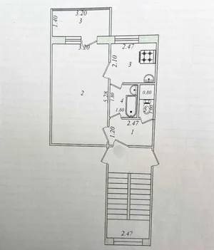 Фото 1 1-комн. квартира в Мирзо-Улугбекском районе