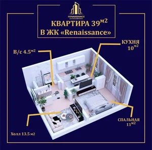 Фото 1 2-комн. квартира в Геофизика