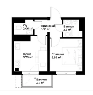 Фото 7 1-комн. квартира в ЖК O'z Zamin