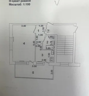 Фото 2 1-комн. квартира в Чиланзар-7