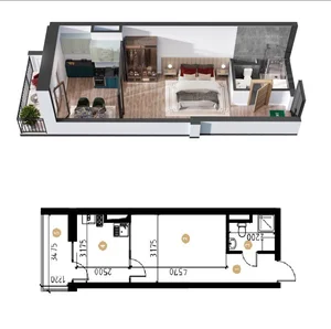 Фото 6 1-комн. квартира в Яшнабадском