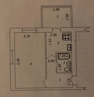 Фото 1 1-комн. квартира в Мирзо-Улугбекском районе
