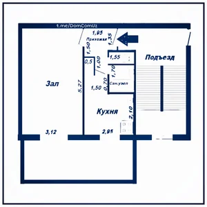 Фото 1 1-комн. квартира в Сергелийском районе