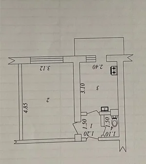 Фото 1 1-комн. квартира в Ялангач