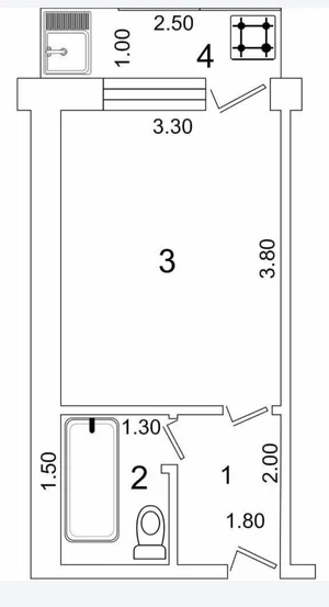 Фото 1 1-комн. квартира в Карасу-6
