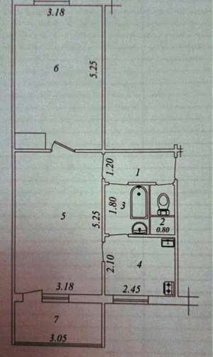 Фото 1 2-комн. квартира в Массиве феруза